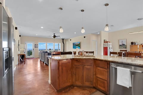 View from the kitchen looking at the entry door.