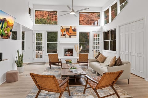 Double volume ceilings, walls of windows, loads of natural light