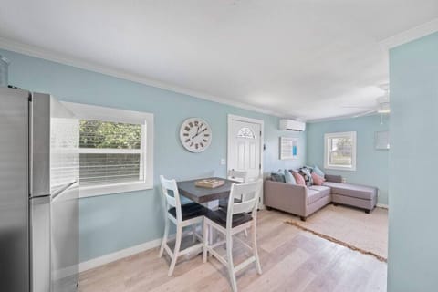This dining area is located off the kitchen