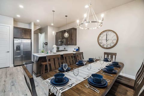 House #51 kitchen and dining area seats 12