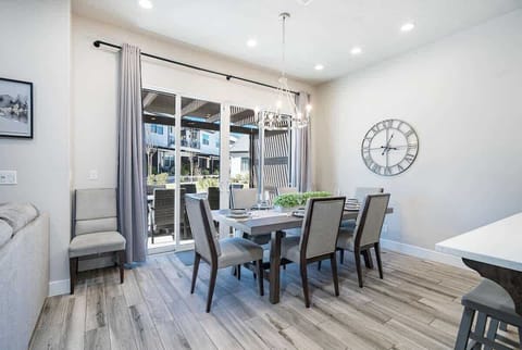 Dining table off the kitchen seats 6