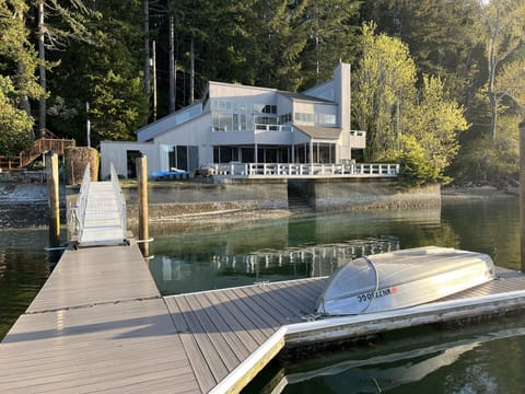 House from the water on the newly refurbished dock