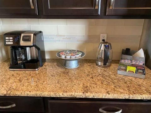 Fully Stocked Coffee and Tea Station