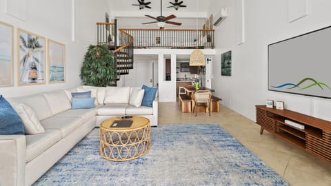 Hanalei Bay Resort #4322 - Living Great Room & Loft - Parrish Kauai