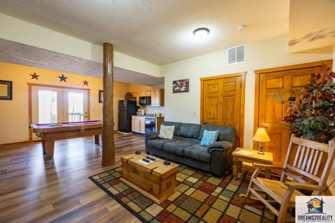 Downstairs Living Room and Pool Table