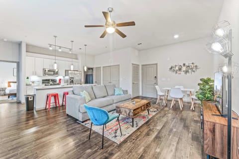 Living room and kitchen