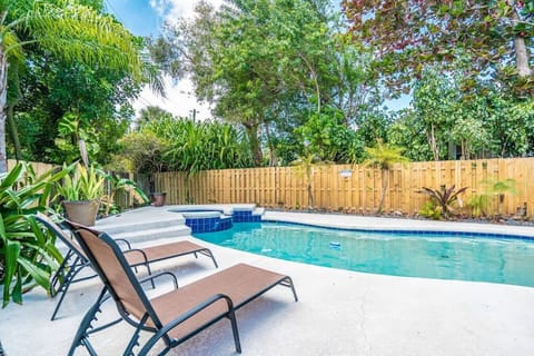 `Crystal-clear water, sunshine dancing on the surface, and palm trees swaying in the breeze - this pool is a slice of paradise found.` ✨