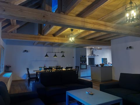 Dining area and kitchen