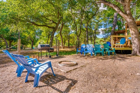 Property has 3 outdoor grills and 2 fire pits as well as plenty of seating