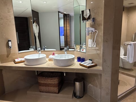 Executive Suite (Executive Suite) | Bathroom | Shower, free toiletries, hair dryer, towels