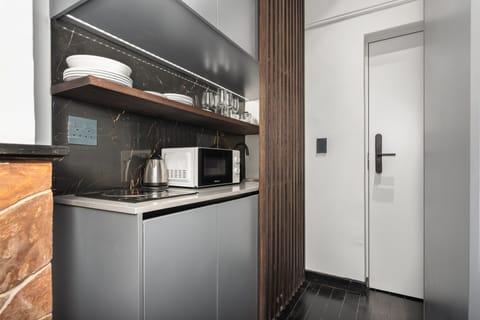 Grand Studio | Private kitchen | Mini-fridge, microwave, stovetop, electric kettle