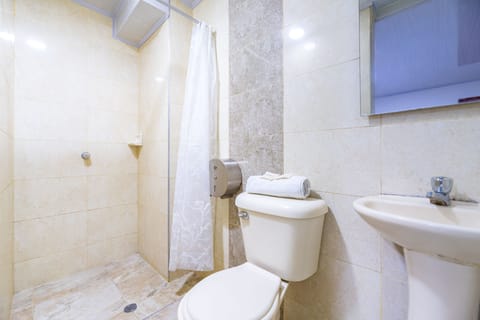 Deluxe Double Room | Bathroom | Shower, designer toiletries, towels, soap