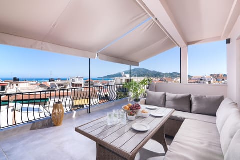 Junior Apartment, Terrace, Sea View | Balcony