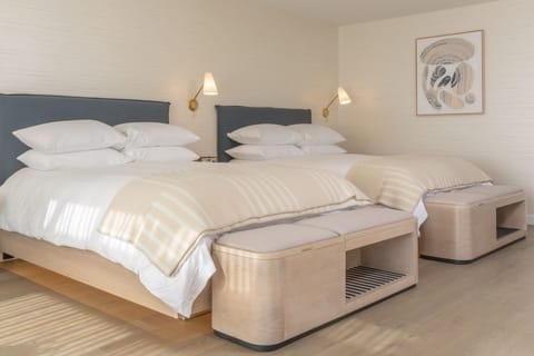 Garden Suite Double Queen | Premium bedding, down comforters, individually decorated