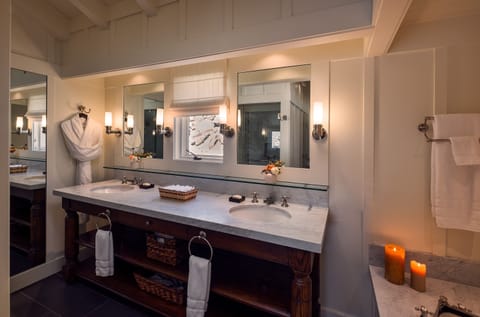 Treeline Suite | Bathroom | Free toiletries, hair dryer, bathrobes, towels