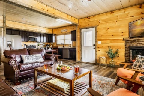 open kitchen dining area and living room