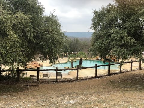 Pool view from porch