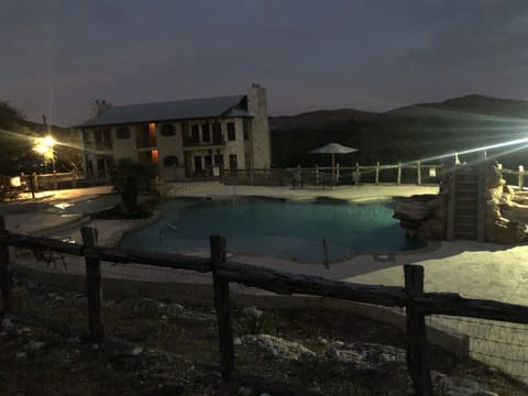 Evening pool area 