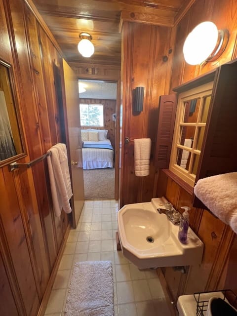 Single Room, 1 Queen Bed, Non Smoking, Mountain View | Bathroom | Hair dryer, towels, soap, shampoo