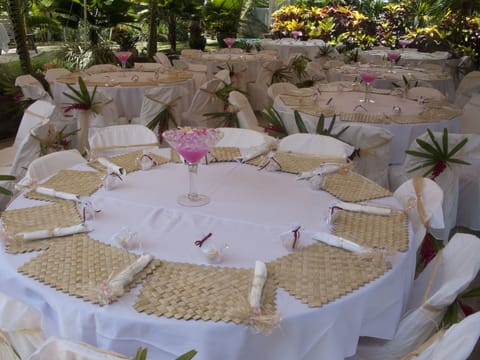 Outdoor wedding area