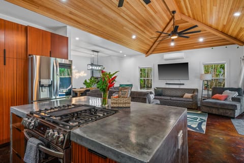 Kitchen with View of Living Room