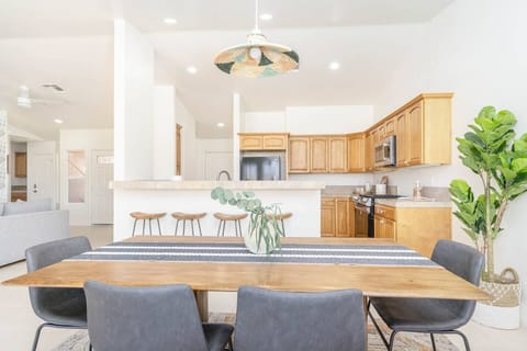 Enjoy meals as a group at the dining table