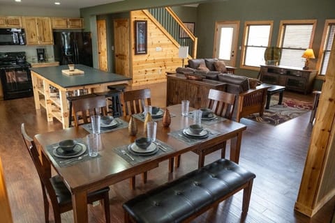 We don't just provide beds for 16 we provide seating for 22. You won't run out of dishes we made sure to have extras of everything! Ring the dinner bell! It's time to eat!!!