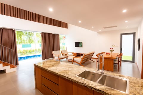 Vedana Villa | Private kitchenette | Mini-fridge, coffee/tea maker, electric kettle, cleaning supplies