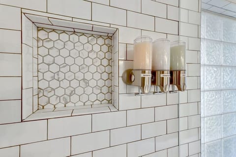 Thoughtful shower details and spa-style amenities elevate everyday comfort at Jollyville Jewel with A Stay Above The Rest.