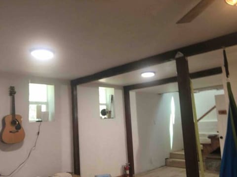 Downstairs sports a large living area for reading, relaxing and disconnecting.