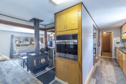 Wood burning fireplace