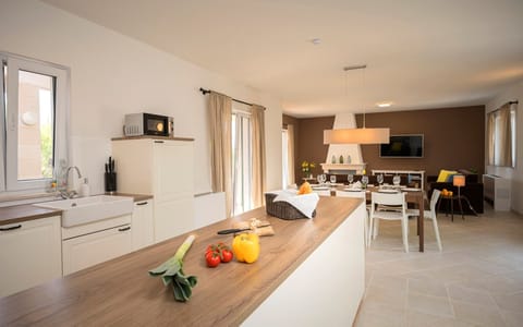 Common space - kitchen, dining room, living room.