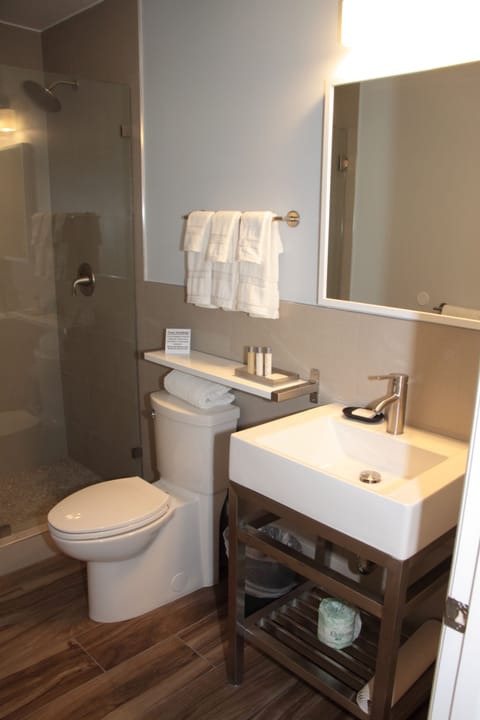Deluxe Queen Room | Bathroom | Combined shower/tub, free toiletries, towels