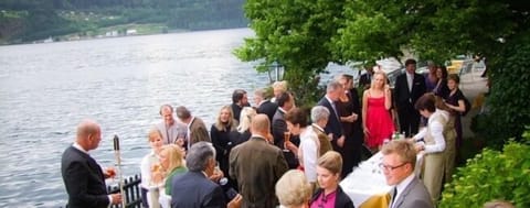 Outdoor wedding area