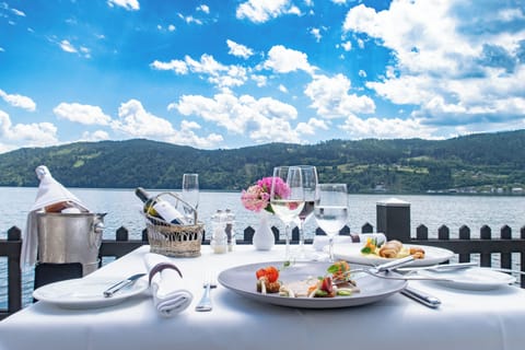 Breakfast, lunch, dinner served; Mediterranean cuisine, beach views 