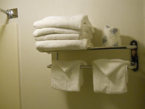 Hair dryer, towels