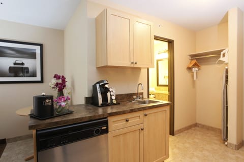 Standard Double Room, 2 Queen Beds | Private kitchen | Microwave, coffee/tea maker