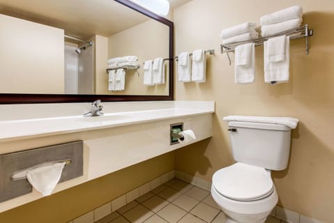 Standard Double Room, 2 Double Beds, Non Smoking | Bathroom | Combined shower/tub, free toiletries, hair dryer, towels