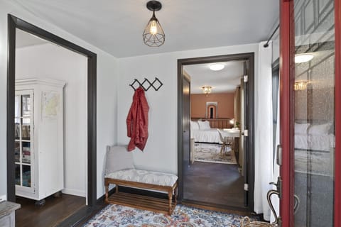 Take a load off! Plenty of hooks and space to drop jackets and gear.