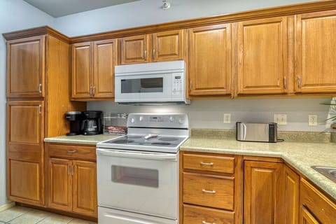 Kitchen stocked with everything.