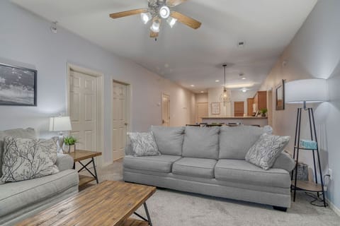 living room with new couch and love seat