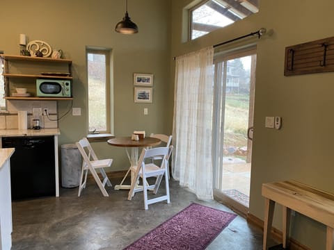 Living, kitchen and dining area