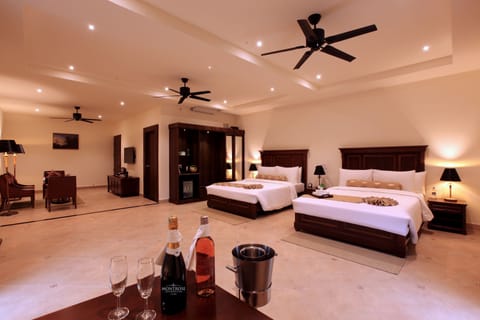 Family Double Room | Premium bedding, down comforters, pillowtop beds, minibar