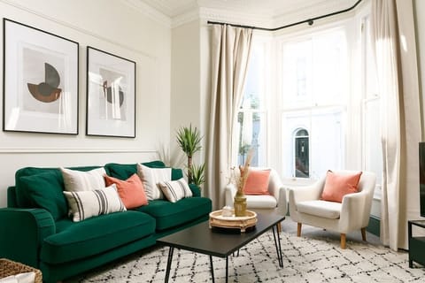 Relax in this modern and cosy living room, whilst using the entertainment amenities. Kick back and relax after a day of exploring Plymouth