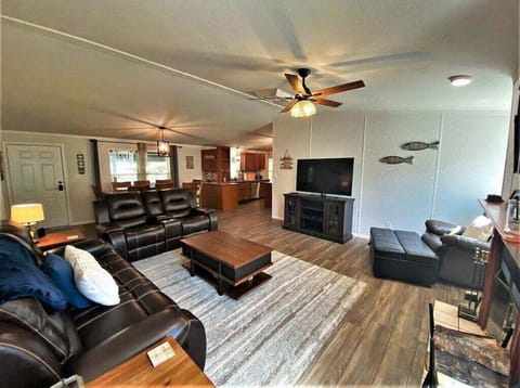 Living Room has Twin Sleeper Ottoman