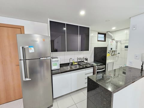 Comfort Apartment | Private kitchen | Fridge, microwave, blender, cookware/dishes/utensils