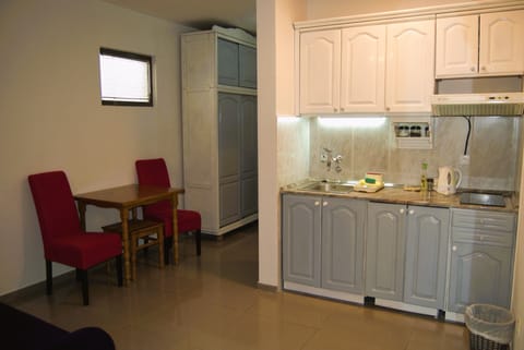 Apartment | Private kitchen | Mini-fridge, stovetop, cookware/dishes/utensils, spices