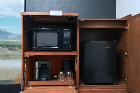 Hypo-allergenic bedding, desk, laptop workspace, iron/ironing board