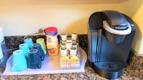 Cook up a storm in our stocked kitchen with all the basics