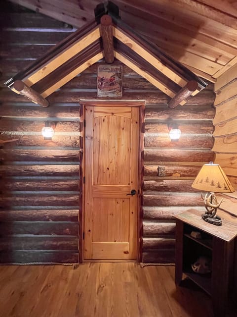 Upstairs bathroom access via sleeping loft